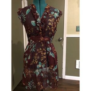 Women’s medium sheer floral dress